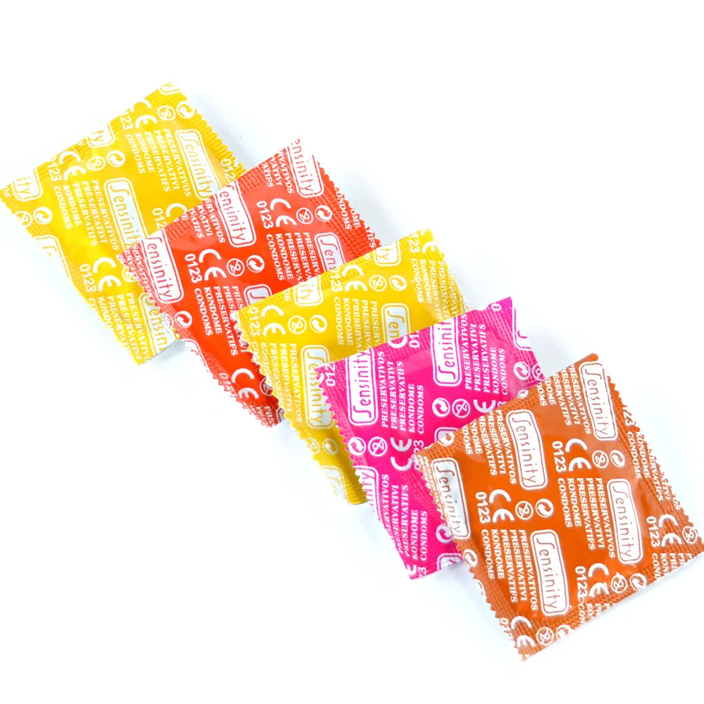 50pcs Hyaluronic Acid Condom Natural Latex Lubrication Ultra Thin Delay Sex Penis Sleeves Contraception Supplies Adults Sex Toy