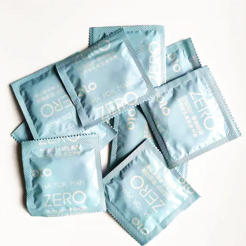 50pcs Hyaluronic Acid Condom Natural Latex Lubrication Ultra Thin Delay Sex Penis Sleeves Contraception Supplies Adults Sex Toy
