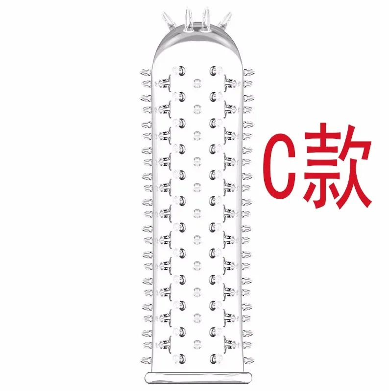 Spike Penis Sleeve Reusable Condoms Sex Toys for Men Delay Ejaculation Penis Sleeve Contraception Cock Ring Extender 남성전용기구