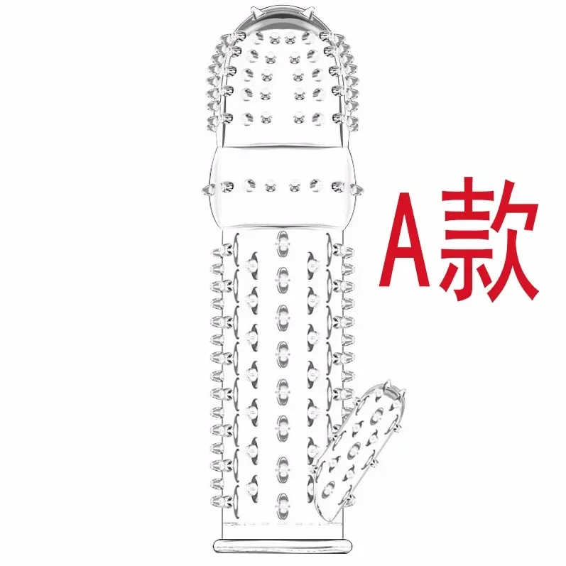 Spike Penis Sleeve Reusable Condoms Sex Toys for Men Delay Ejaculation Penis Sleeve Contraception Cock Ring Extender 남성전용기구