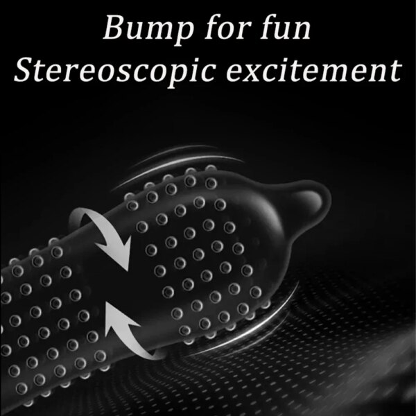 5D Dotted Condoms Thread Ribbed G-Point Latex Ultra Thin Condom Orgasm Contraceptives Stimulate Vaginal Penis Sleeves Sex Toys