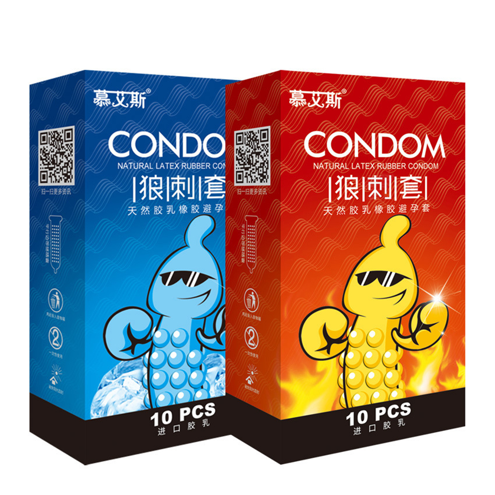 G spot Condoms 10PCS Particles for long sex Delay Ejaculation thin Condoms Big dotted Stimulation Penis Sleeves Adult Sex Toys