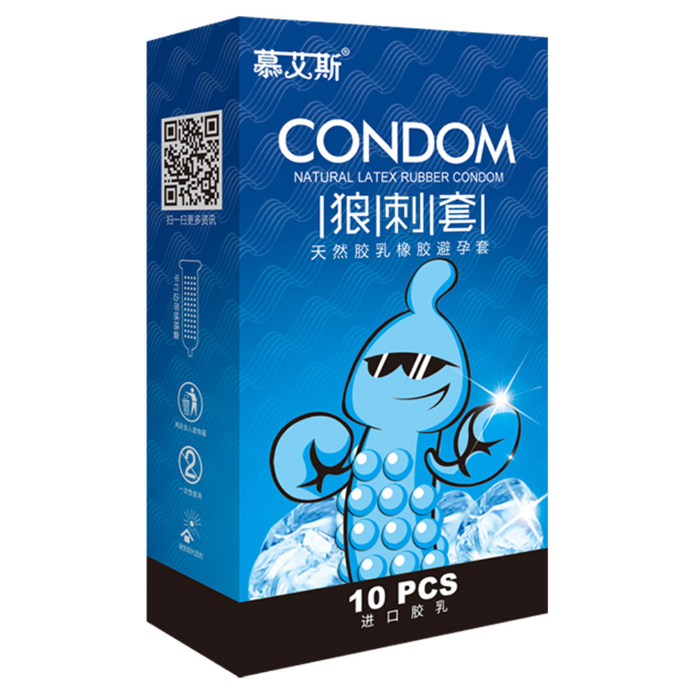 G spot Condoms 10PCS Particles for long sex Delay Ejaculation thin Condoms Big dotted Stimulation Penis Sleeves Adult Sex Toys