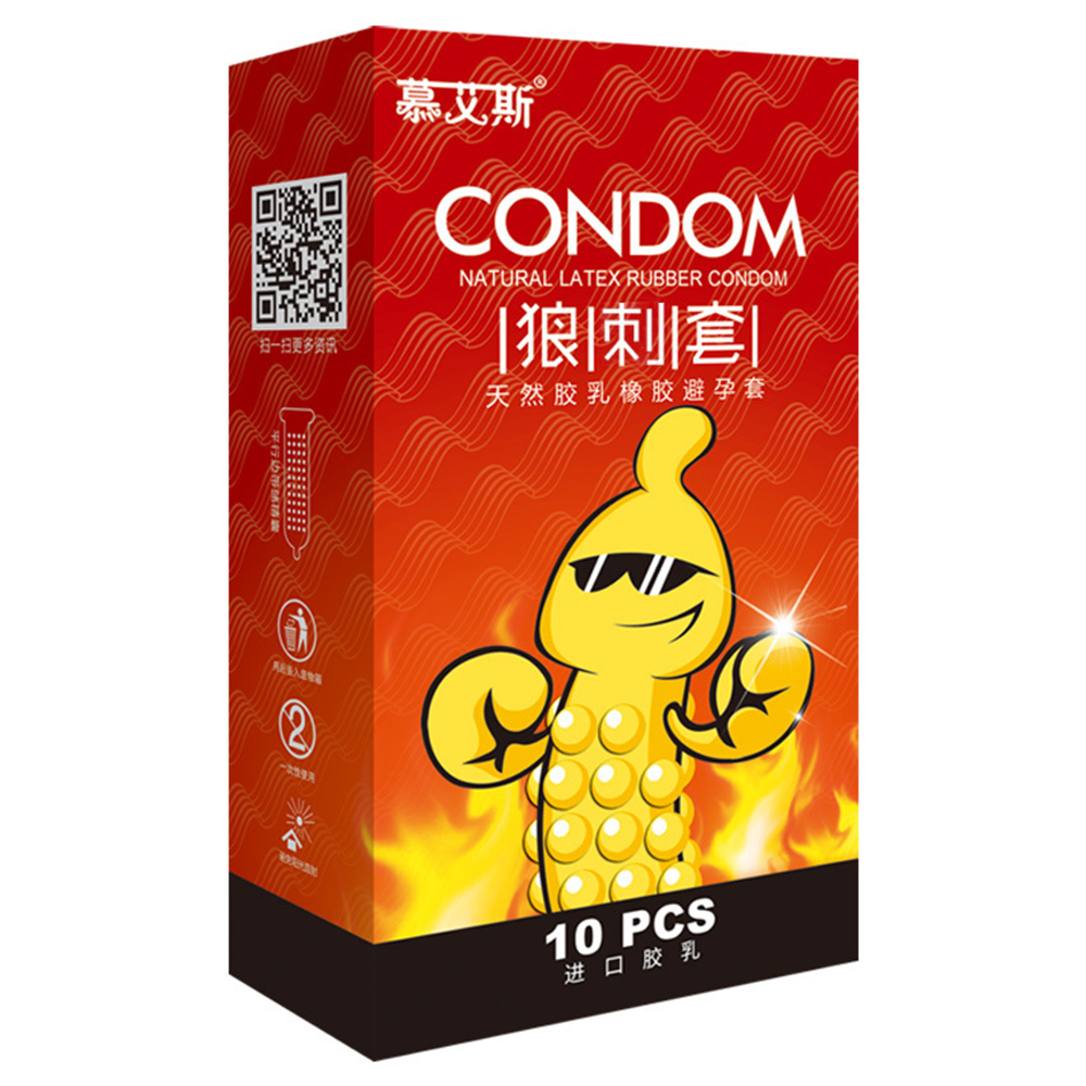 G spot Condoms 10PCS Particles for long sex Delay Ejaculation thin Condoms Big dotted Stimulation Penis Sleeves Adult Sex Toys