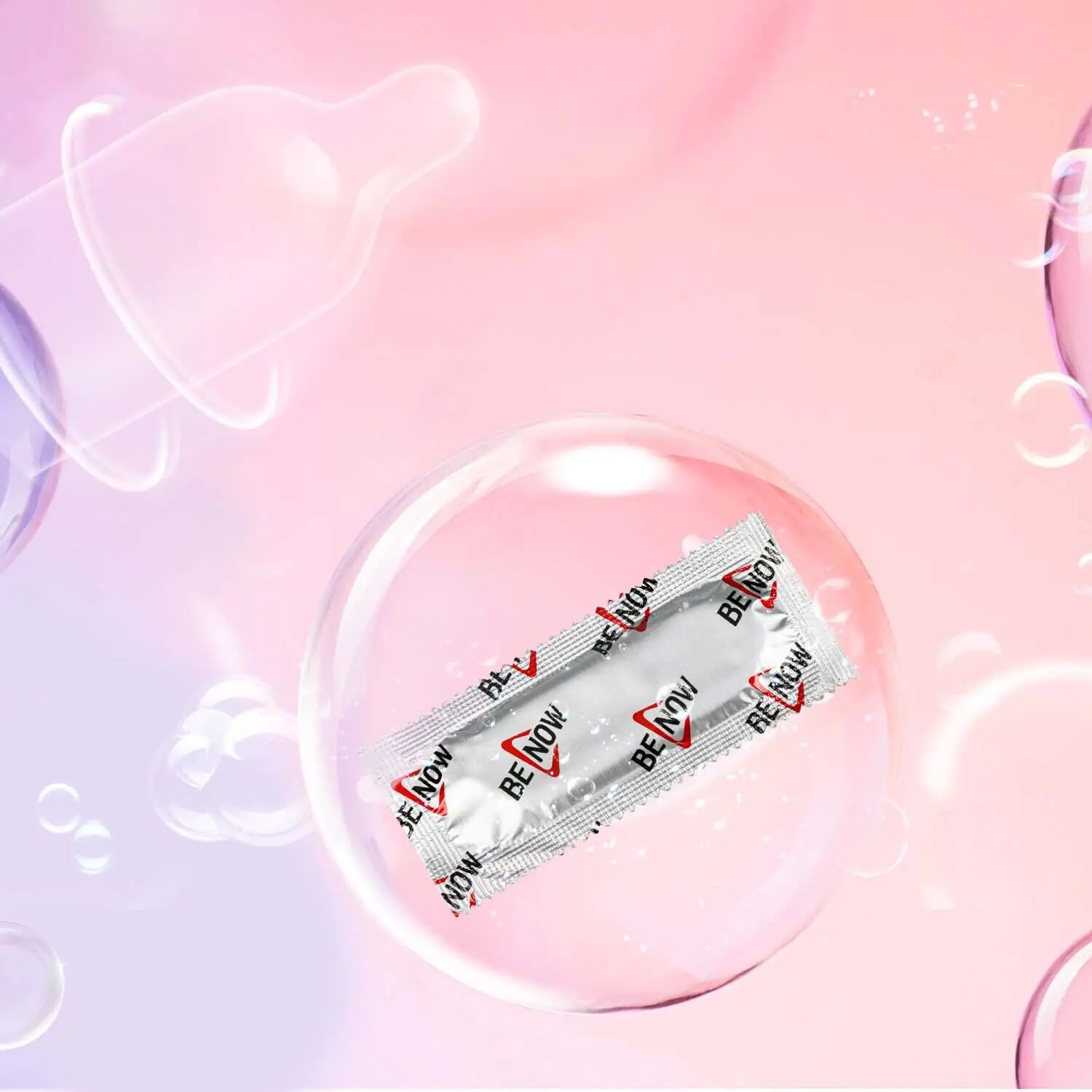 50/100pcs Ultra Thin Condom 52mm Width Hyaluronic Acid Lubrication Penis Sleeves Contraception Supplies Adults Safer Sex Toy
