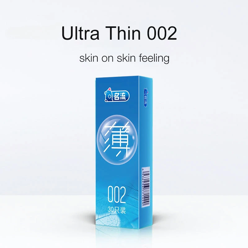 30pcs Condoms for Men Ultra Thin 0.02 Natural Latex Lubricated Cock Condom Intimate Penis Cock Sleeve for Adults 18 Sex Toys