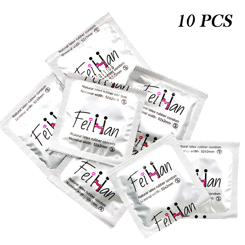 Hyaluronic Acid Condom Smooth Natural Latex Cock Penis Sleeve Ultra Thin Sensitively Natural Feel Sex Toys for Couples Sexshop