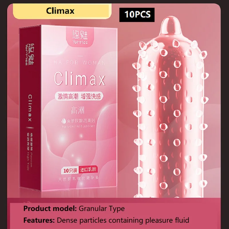 10PCS 3D Large Particles Condoms for Men Penis Sleeves Granular Stimulation Women G Spot Sex Toy Safe Contracepation Sex Product
