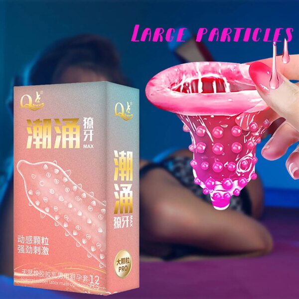 Large Spikes Condoms Adult Game Sex Toys Particles Sex Accessories Men Penis Sleeves Cock Cover High Passionate Sex Products