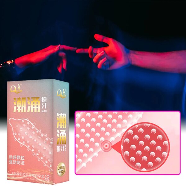 Large Spikes Condoms Adult Game Sex Toys Particles Sex Accessories Men Penis Sleeves Cock Cover High Passionate Sex Products