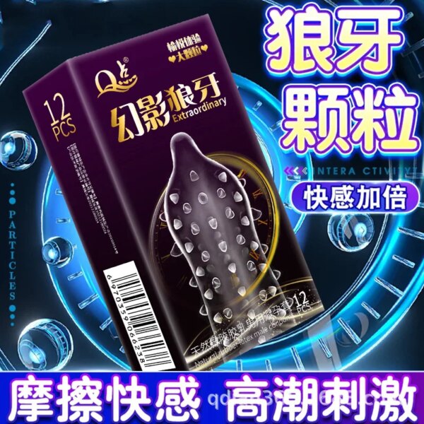 12pcs Men's Condoms With 9D Super Dotted Spikes Sex Toys For Men G Spot Vaginal Stimulation Penis Sleeve Adult Supplies Sex Shop