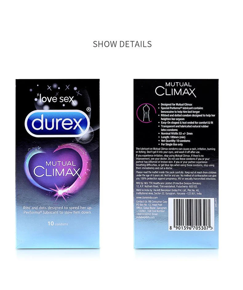 20/10pcs Durex Delay Ejaculation Spike Condoms Ultra Thin Factor Intimate Extra Lubricated Men Contraception Lasting Enlargement