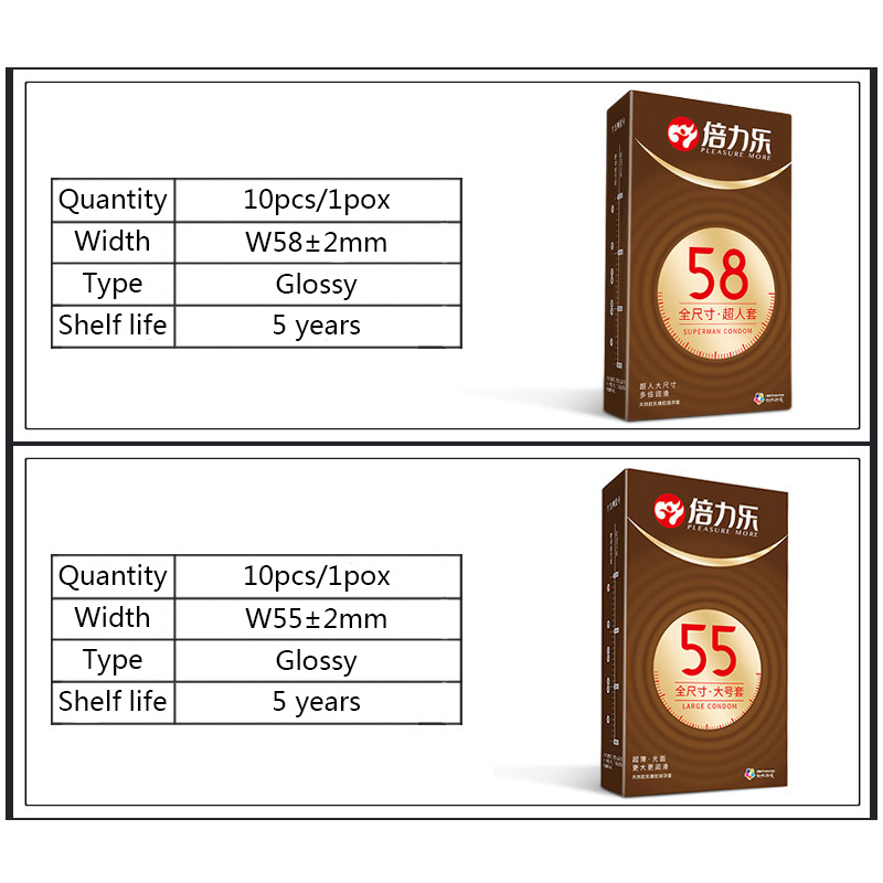 Large Size Condoms 10PCS Big XXXL Sex Toys Safe Sex Life Contraception Supplies for Men Big Penis Cock Sleeves Ultrathin Smooth