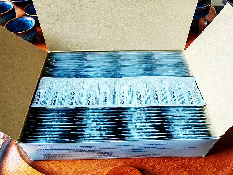 144 Pcs Condoms with High Oil Content Ultra-thin Condoms for Fun Men's Sex Adult Products Plus Size 180mm 성ㅇ용품