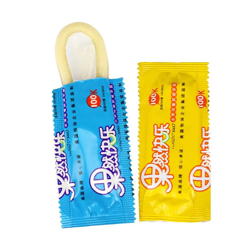 Fruit Flavor Condoms Extra Lubricated Contracepation Ultrathin Invisible Cock Penis Sleeve Sex Goods for Men 18+ Sex Life