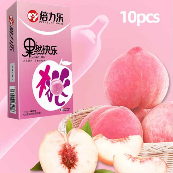 Fruit Flavor Condoms Extra Lubricated Contracepation Ultrathin Invisible Cock Penis Sleeve Sex Goods for Men 18+ Sex Life