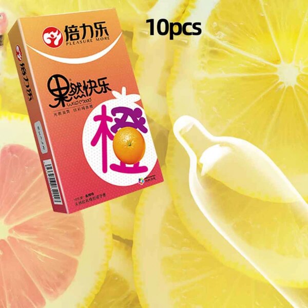 Fruit Flavor Condoms Extra Lubricated Contracepation Ultrathin Invisible Cock Penis Sleeve Sex Goods for Men 18+ Sex Life