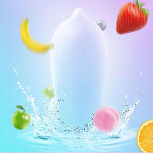 Fruit Flavor Condoms Extra Lubricated Contracepation Ultrathin Invisible Cock Penis Sleeve Sex Goods for Men 18+ Sex Life