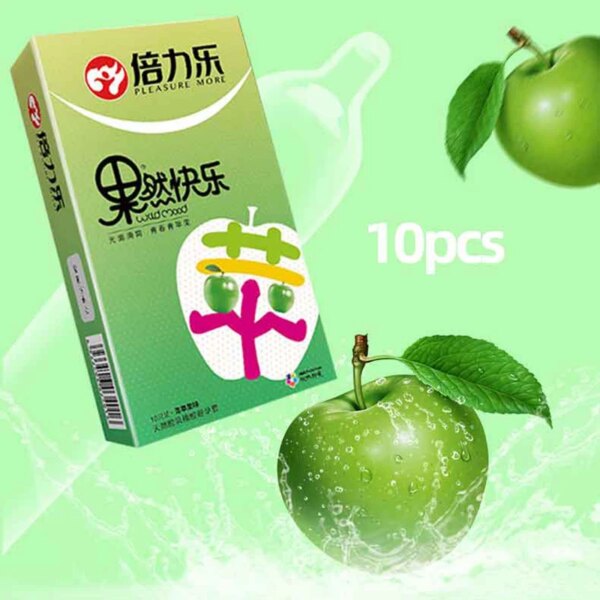 Fruit Flavor Condoms Extra Lubricated Contracepation Ultrathin Invisible Cock Penis Sleeve Sex Goods for Men 18+ Sex Life
