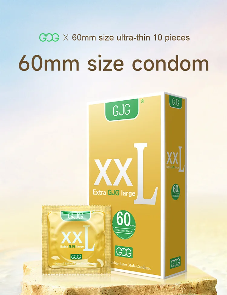 55/56/58/60mm Large Size Condom Natural Latex 50pcs Intimate Penis Sleeves Long Lasting for Men Adult Product Couple Sex Toys