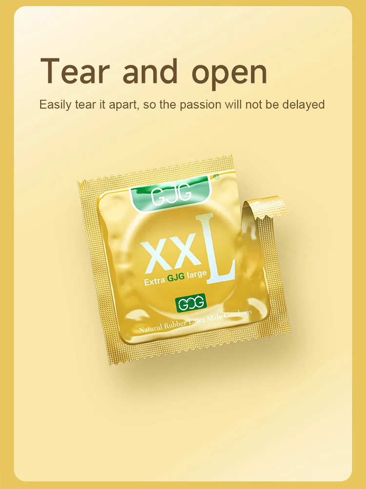 55/56/58/60mm Large Size Condom Natural Latex 50pcs Intimate Penis Sleeves Long Lasting for Men Adult Product Couple Sex Toys