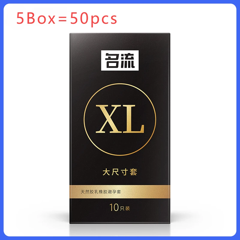 55/56/58/60mm Large Size Condom Natural Latex 50pcs Intimate Penis Sleeves Long Lasting for Men Adult Product Couple Sex Toys