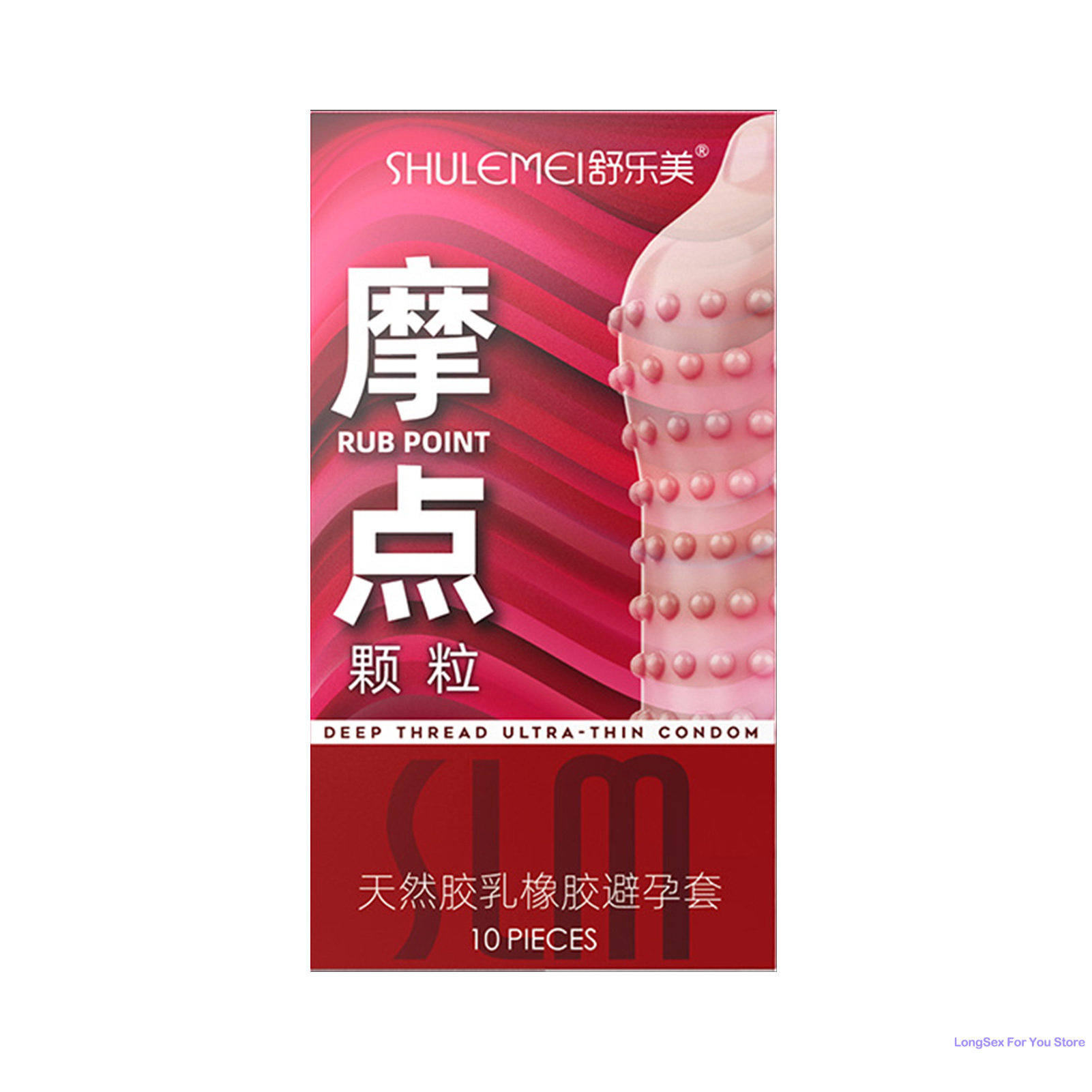 10pcs Threaded Condom High Sensitive Penis Sleeves Sex Toys For Men Adult Dotted Stimulation Condoms Contraception Sex Supplies