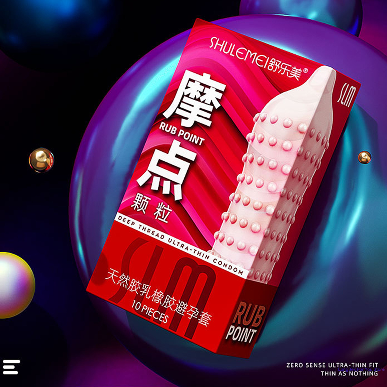 10pcs Threaded Condom High Sensitive Penis Sleeves Sex Toys For Men Adult Dotted Stimulation Condoms Contraception Sex Supplies