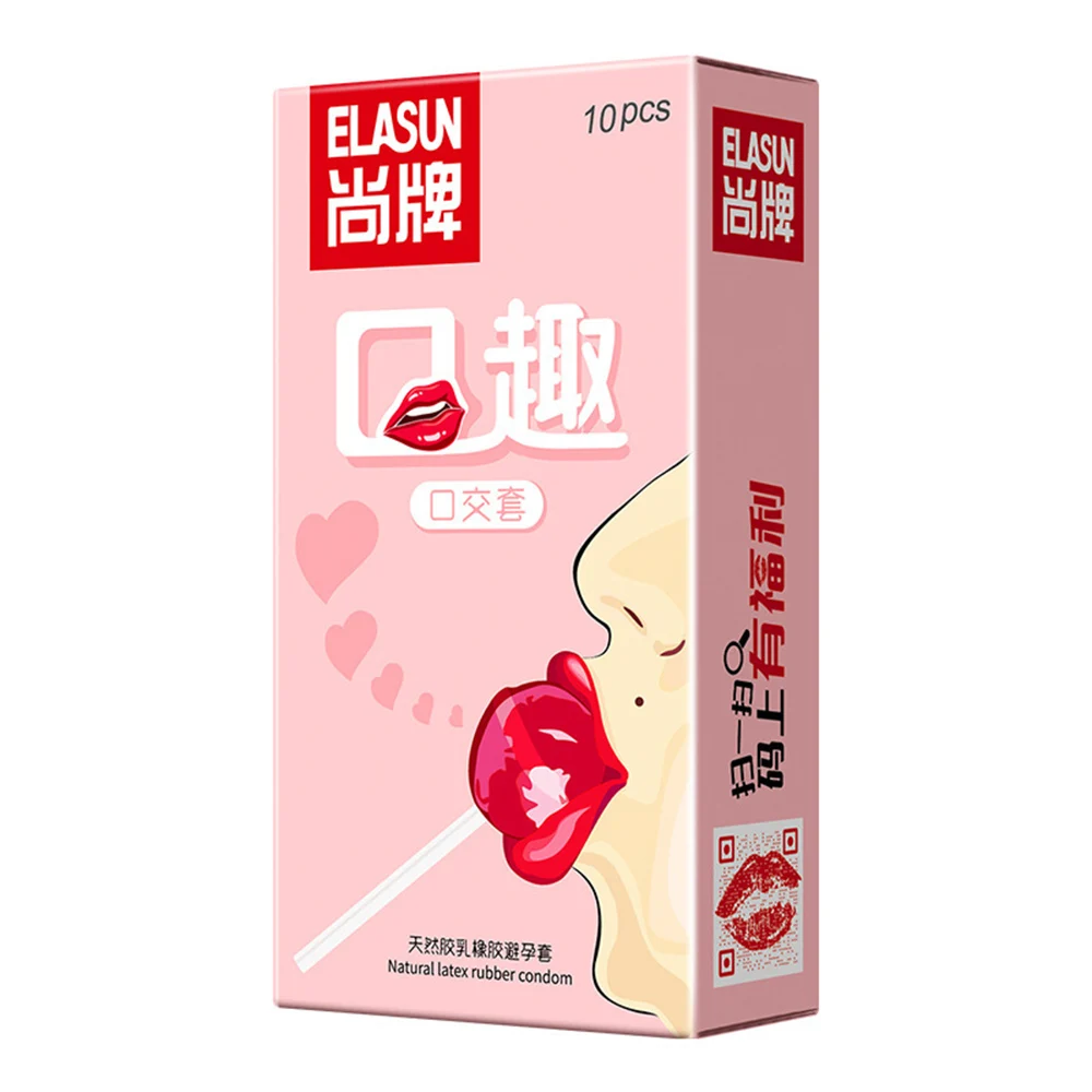 Cherry Flavor Oral Sex Condoms Adult Sex Toys For Men Ultra Thin Lubricated Condoms Mouth Sleeves Safety Sex Products Shop 성인용품