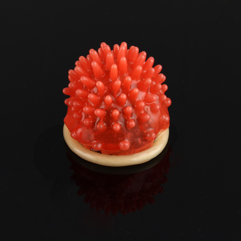 Coral Ultra Thin Condom Sex Toys For Men Dotted Spike Latex Vaginal Stimulation Massage Condoms Penis Sleeve Adults Sex Products
