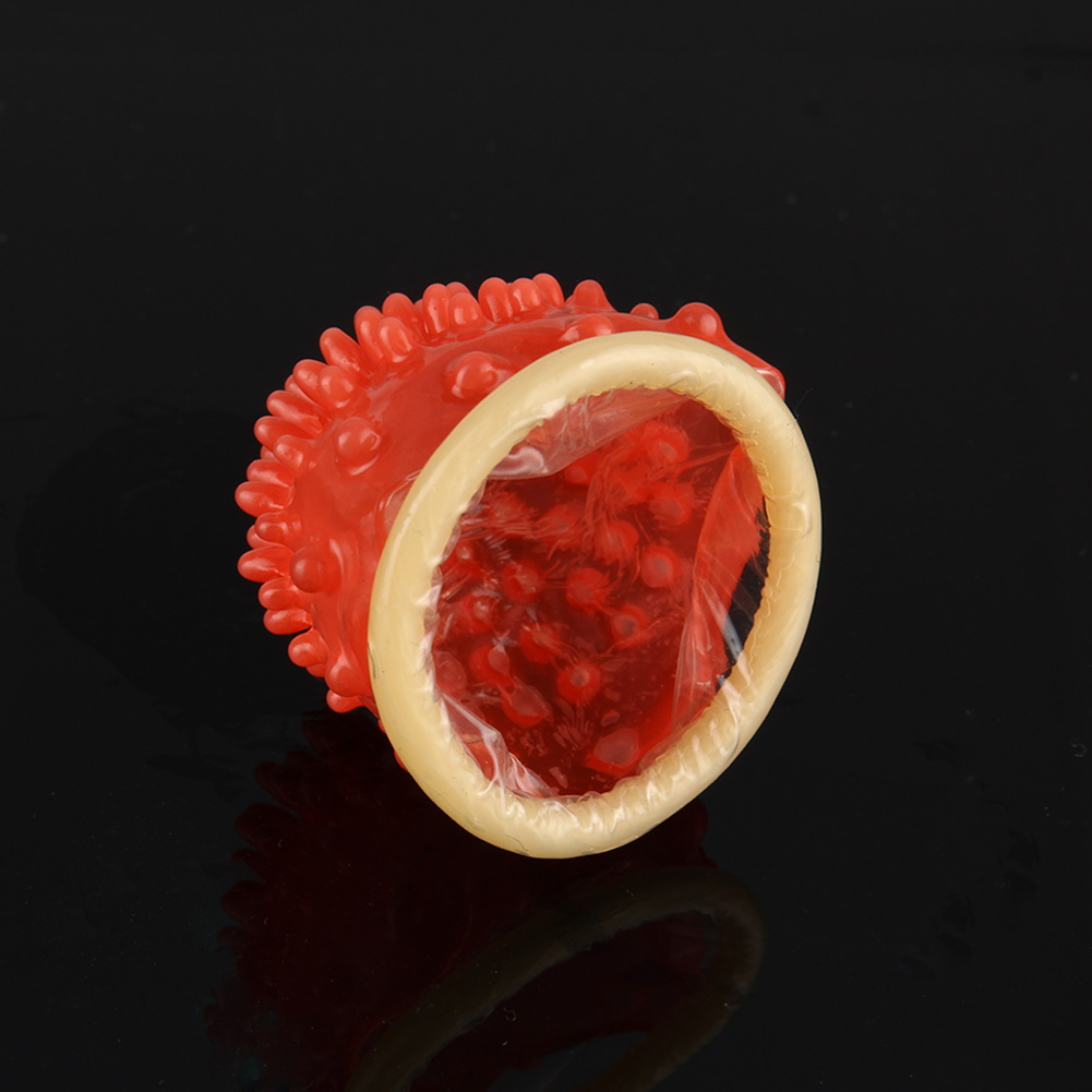 Coral Ultra Thin Condom Sex Toys For Men Dotted Spike Latex Vaginal Stimulation Massage Condoms Penis Sleeve Adults Sex Products