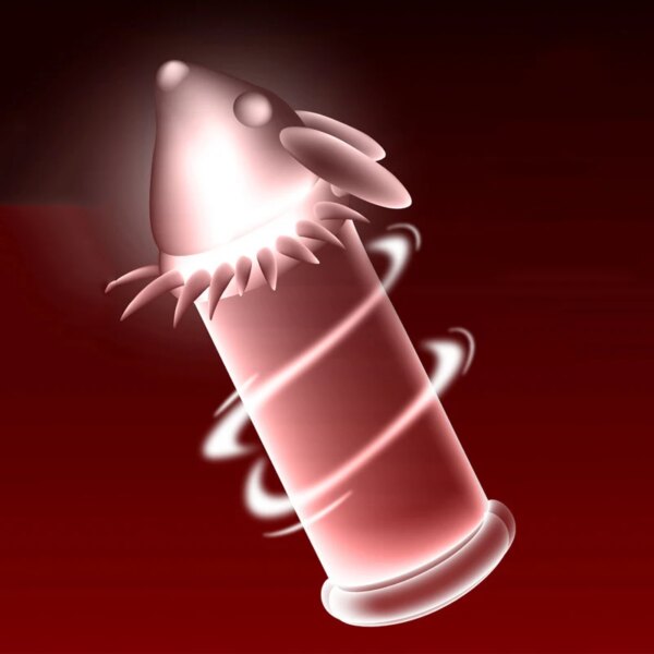 2PCS Natural Latex Condoms For Men Delay Sex 3D Large Particles Penis Sleeve Contraception Supplies Adults Sex Toys