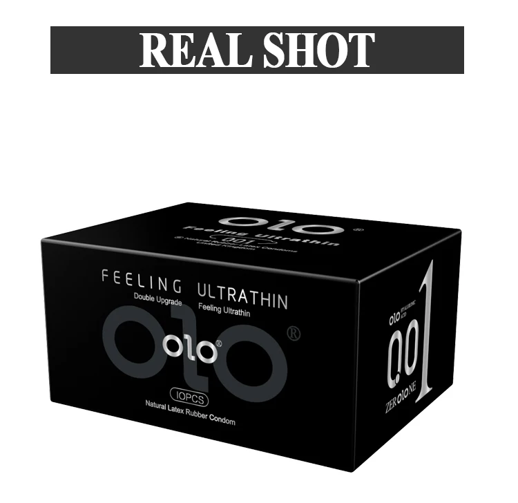 OLO Ultra Thin Condom 0.01 Feeling Penis Sleeve Hyaluronic Acids Rubber Latex Ejaculation Delay Condoms Intimate Sex Toy Product