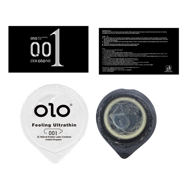 OLO Ultra Thin Condom 0.01 Feeling Penis Sleeve Hyaluronic Acids Rubber Latex Ejaculation Delay Condoms Intimate Sex Toy Product