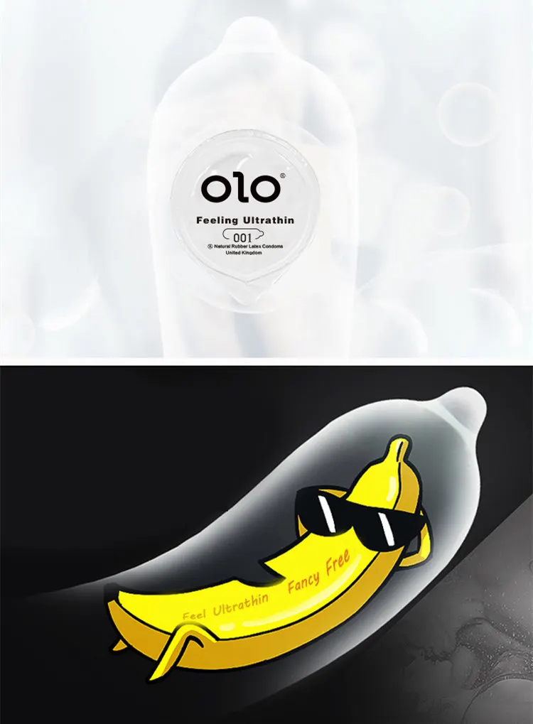 OLO Ultra Thin Condom 0.01 Feeling Penis Sleeve Hyaluronic Acids Rubber Latex Ejaculation Delay Condoms Intimate Sex Toy Product