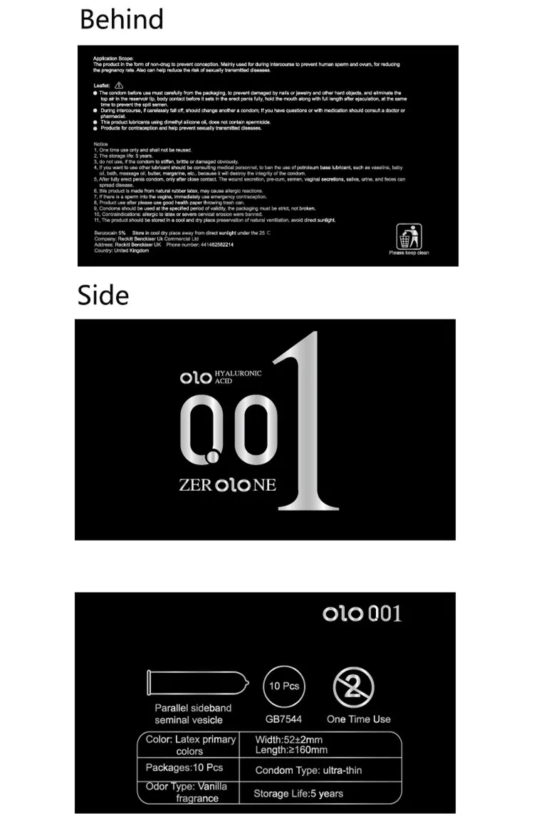 OLO Ultra Thin Condom 0.01 Feeling Penis Sleeve Hyaluronic Acids Rubber Latex Ejaculation Delay Condoms Intimate Sex Toy Product