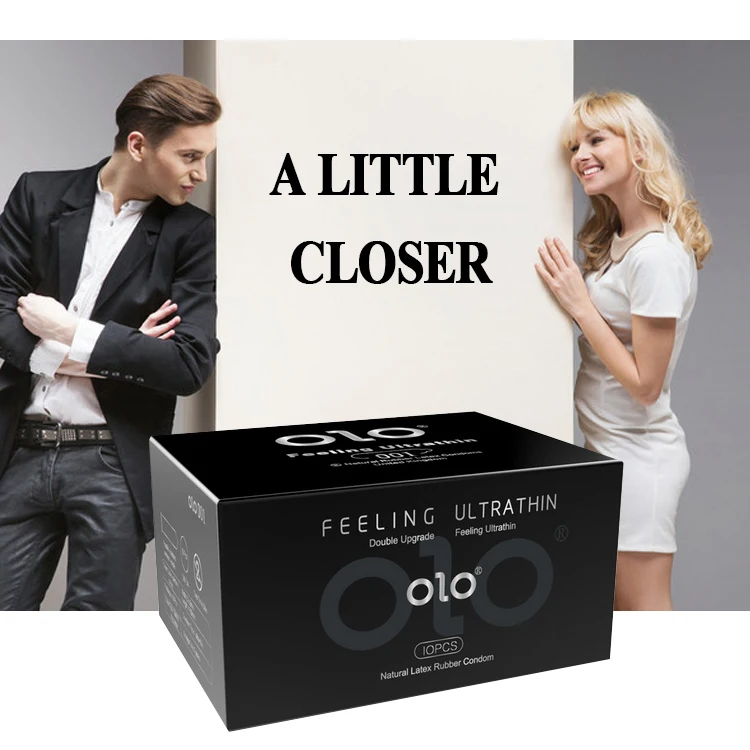 OLO Ultra Thin Condom 0.01 Feeling Penis Sleeve Hyaluronic Acids Rubber Latex Ejaculation Delay Condoms Intimate Sex Toy Product