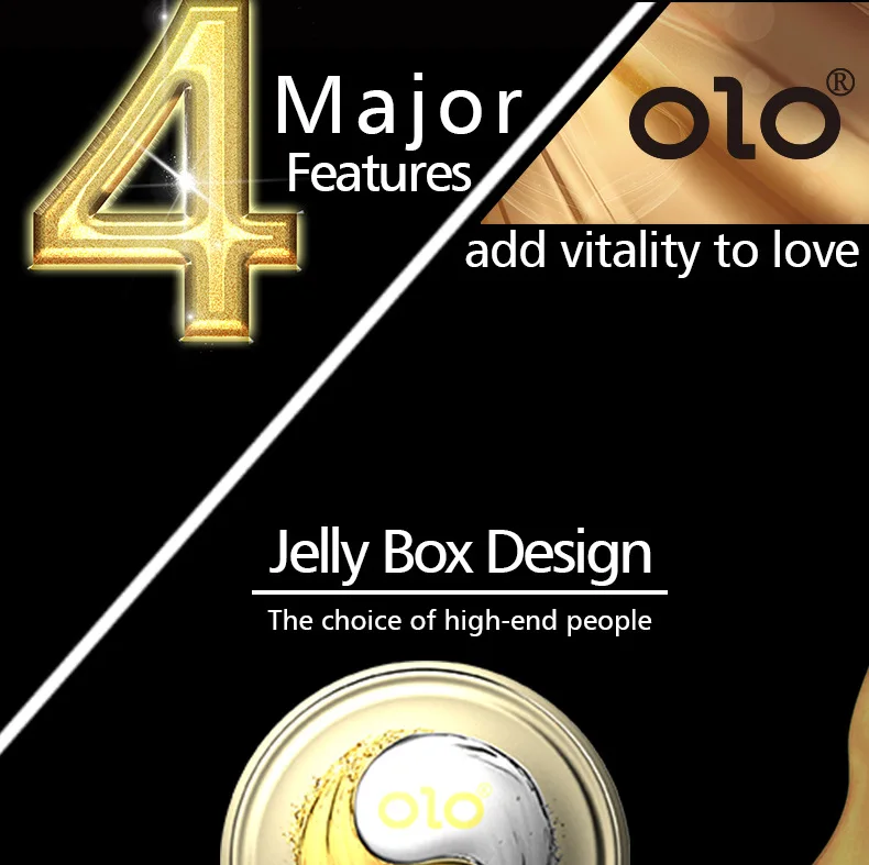 OLO Ultra Thin Condom 0.01 Feeling Penis Sleeve Hyaluronic Acids Rubber Latex Ejaculation Delay Condoms Intimate Sex Toy Product