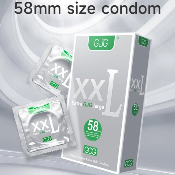 Extra Large 58mm size Ultra Thin Condoms Adults Toys For Men 10pcs XXL G-Spot Penis Sleeve Super Smooth Condones Sex Products