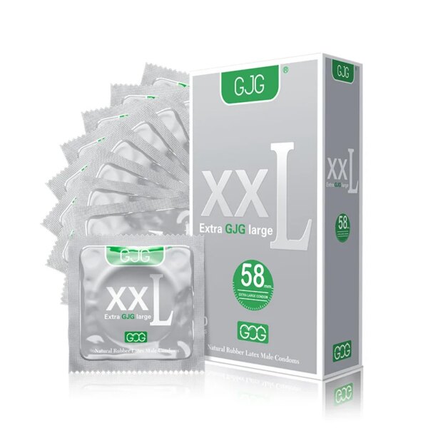 Extra Large 58mm size Ultra Thin Condoms Adults Toys For Men 10pcs XXL G-Spot Penis Sleeve Super Smooth Condones Sex Products