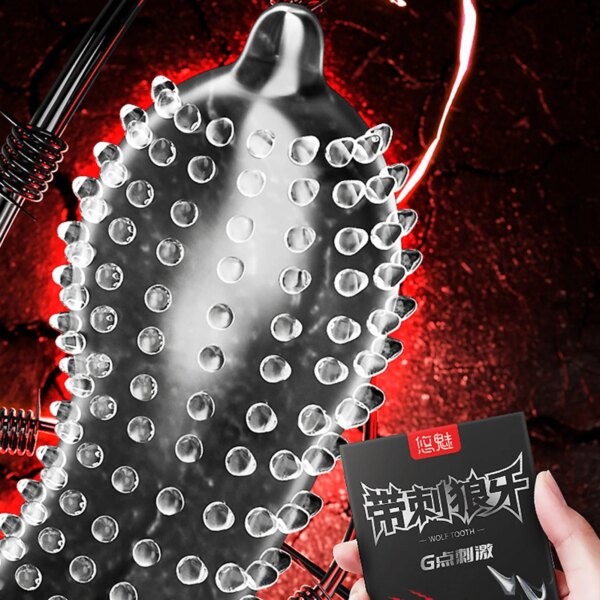 Large Spikes Condoms Dotted Granular Sex Tooys for Adult Original Lubricants Sexual Retardant High Sensitive Sex Shop 18+
