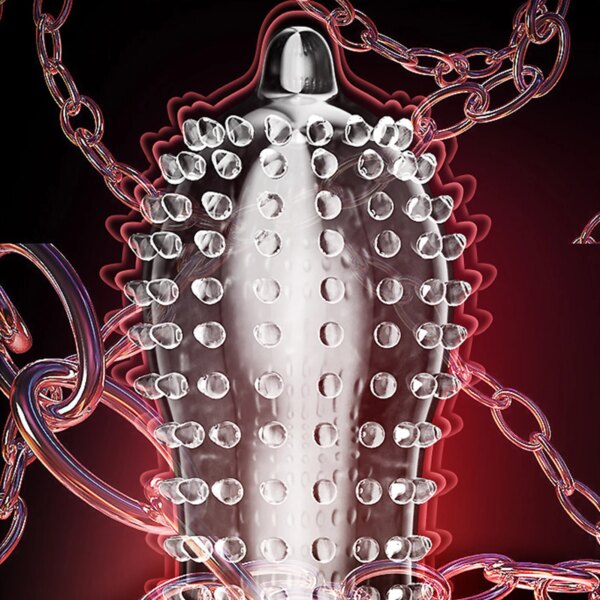 Large Spikes Condoms Dotted Granular Sex Tooys for Adult Original Lubricants Sexual Retardant High Sensitive Sex Shop 18+