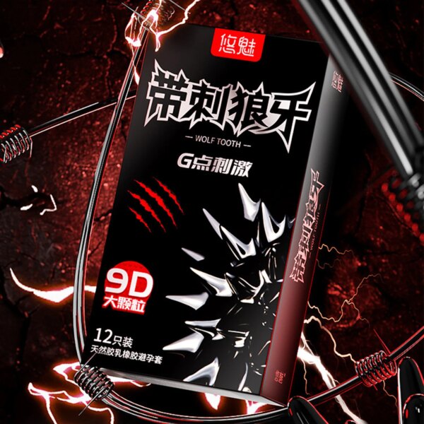 Large Spikes Condoms Dotted Granular Sex Tooys for Adult Original Lubricants Sexual Retardant High Sensitive Sex Shop 18+