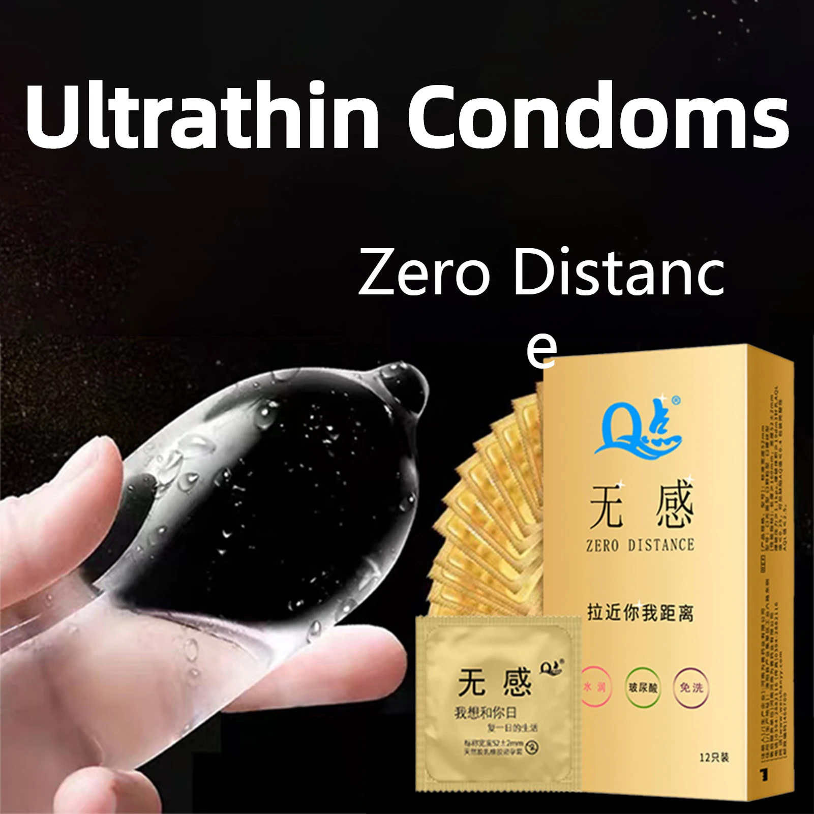 12pcs Super Thin Condoms Large Lubricated Sex Toys Ultrathin Skin Feeling Sex Accessories Zero Distance Penis Sleeves Cock Cover