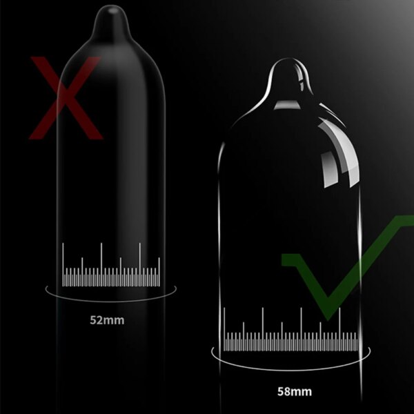Large Size Condoms XXL Ultrathin Sex Toys Cock Penis Sleeves Extra Lubricated Latex Condom Contraception Sex Products for Men 18