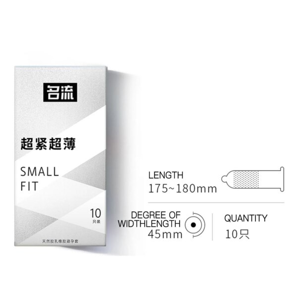 10pcs Small Fit Men's Condoms Ultra Thin Sex Toys For Men 45MM Long Sex Delay Tight Condoms Smooth Penis Sleeve Adult Supplies
