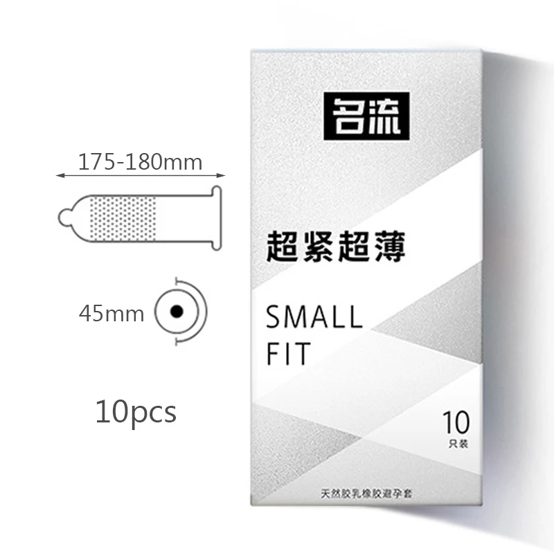 10pcs Small Fit Men's Condoms Ultra Thin Sex Toys For Men 45MM Long Sex Delay Tight Condoms Smooth Penis Sleeve Adult Supplies 10pcs Small Fit Men's Condoms Ultra Thin Sex Toys For Men 45MM Long Sex Delay Tight Condoms Smooth Penis Sleeve Adult Supplies
