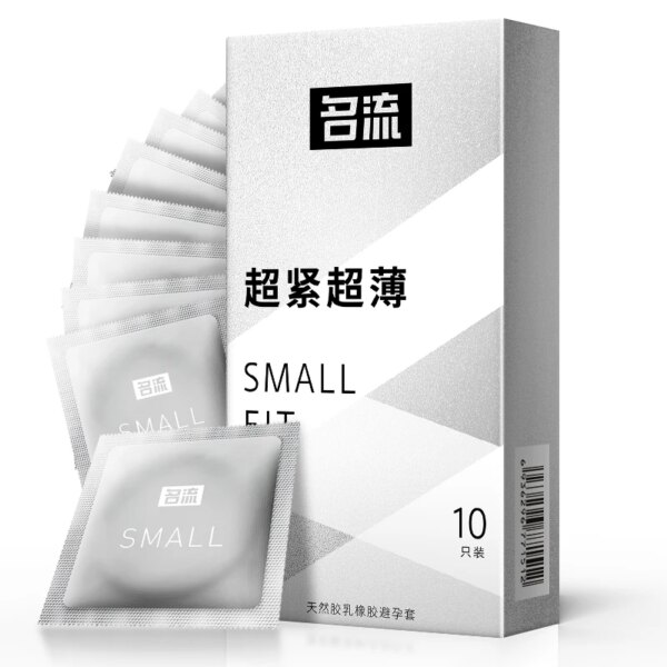 10pcs Small Fit Men's Condoms Ultra Thin Sex Toys For Men 45MM Long Sex Delay Tight Condoms Smooth Penis Sleeve Adult Supplies
