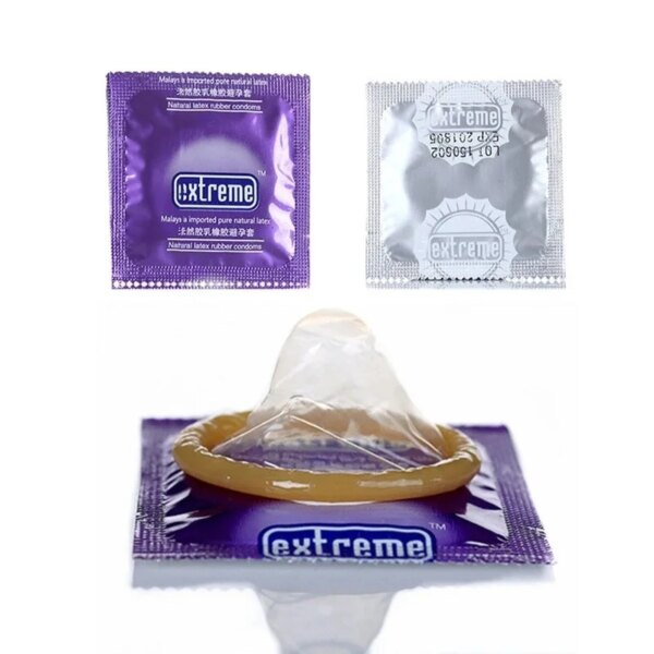 Men Condoms Natural Latex Penis Sleeve Sex Products Vaginal Stimulation Ultra Thin Condoms Safer Contraception