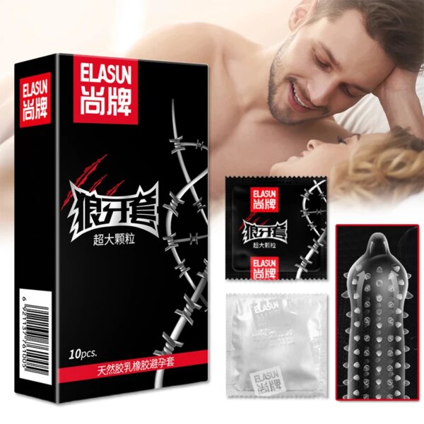 5D Dots Condoms with Tendrils Adult Sex Toys Granule Penis Sleeves For Mens Contraception Safety Condom Couple Sex Supplies Shop